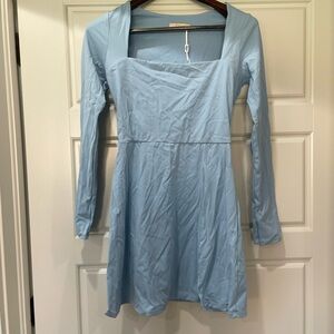 Light Blue Long Sleeve Dress